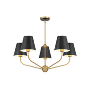 Xavier 5 Light 28" Chandelier in Vibrant Gold