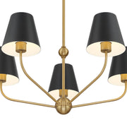 Xavier 5 Light 28" Chandelier in Vibrant Gold