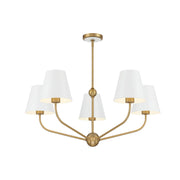 Xavier 5 Light 28" Chandelier in Vibrant Gold