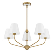 Xavier 5 Light 28" Chandelier in Vibrant Gold