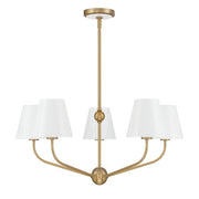 Xavier 5 Light 28" Chandelier in Vibrant Gold