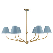 Xavier 6 Light 48" Chandelier in Vibrant Gold