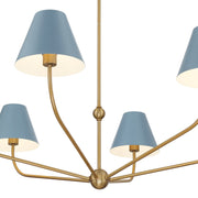 Xavier 6 Light 48" Chandelier in Vibrant Gold
