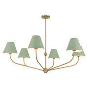 Xavier 6 Light 48" Chandelier in Vibrant Gold