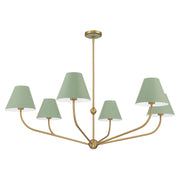 Xavier 6 Light 48" Chandelier in Vibrant Gold