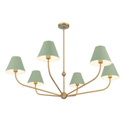 Xavier 6 Light 48" Chandelier in Vibrant Gold