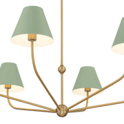 Xavier 6 Light 48" Chandelier in Vibrant Gold