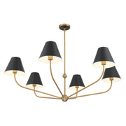 Xavier 6 Light 48" Chandelier in Vibrant Gold