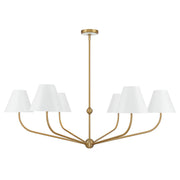 Xavier 6 Light 48" Chandelier in Vibrant Gold