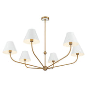 Xavier 6 Light 48" Chandelier in Vibrant Gold