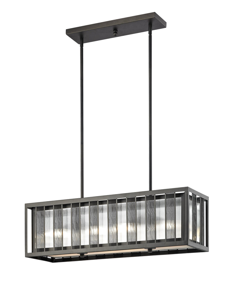 Meridional 4 Light 10" Pendant in Bronze