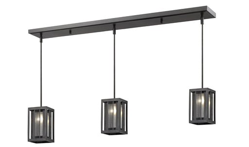 Meridional 3 Light 50" Linear Pendant in Bronze