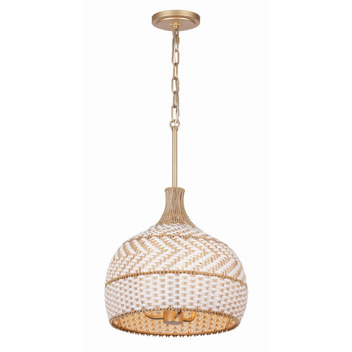 Zanzibar 3 Light 14" Pendant in Soft Gold