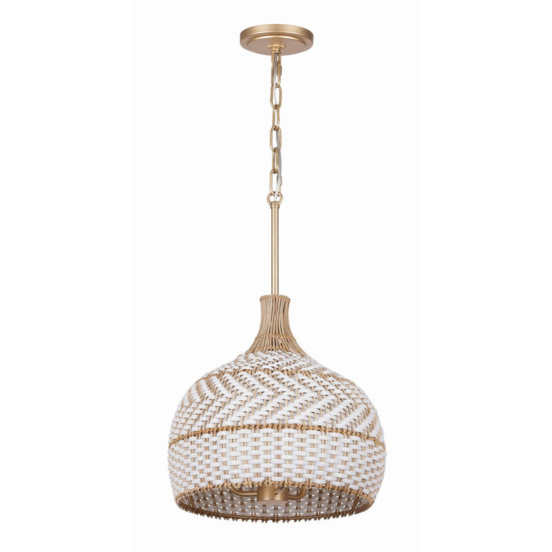 Zanzibar 3 Light 14" Pendant in Soft Gold