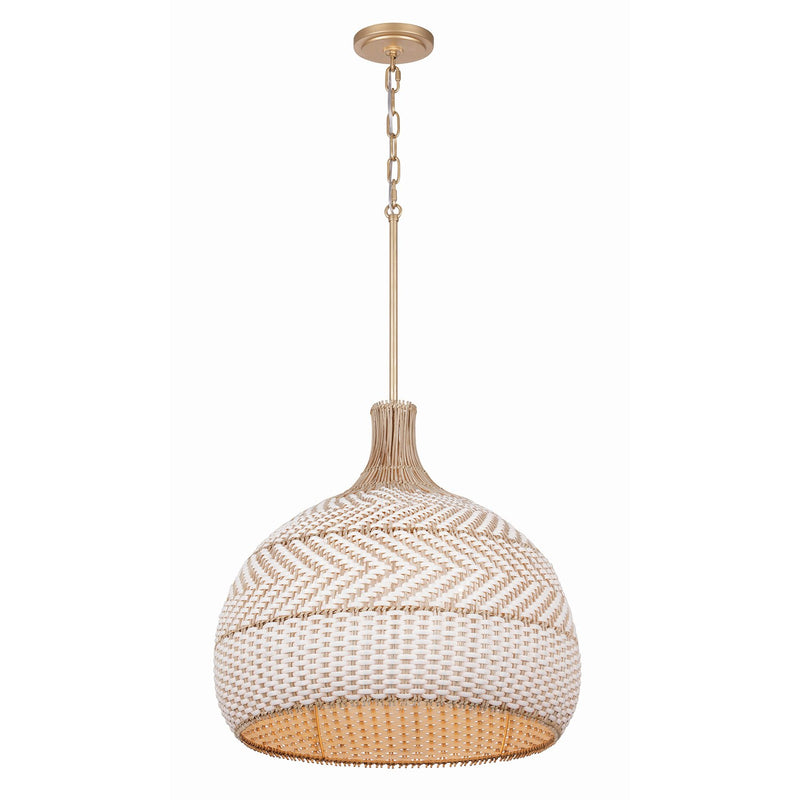 Zanzibar 5 Light 21" Pendant in Soft Gold