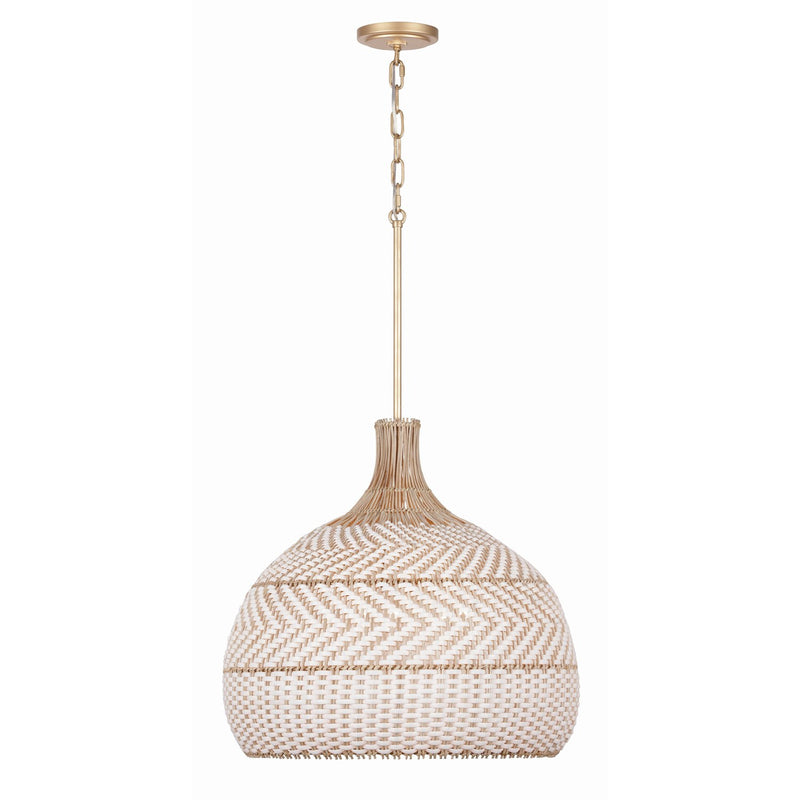 Zanzibar 5 Light 21" Pendant in Soft Gold