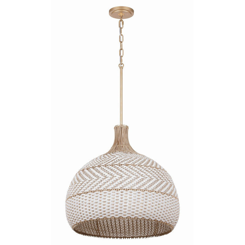 Zanzibar 5 Light 21" Pendant in Soft Gold