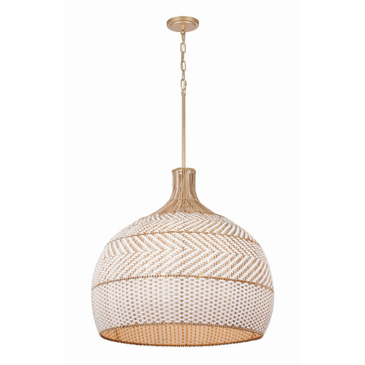 Zanzibar 6 Light 26" Pendant in Soft Gold
