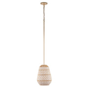 Zanzibar 1 Light 10" Pendant in Soft Gold