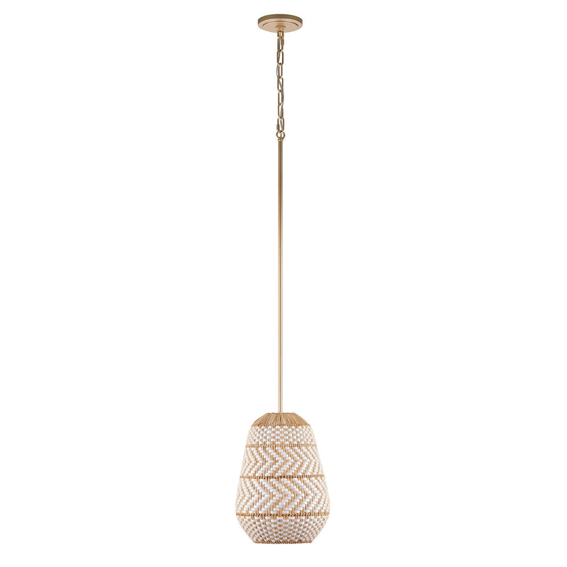 Zanzibar 1 Light 10" Pendant in Soft Gold