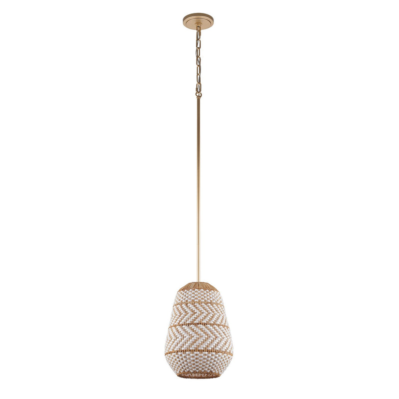 Zanzibar 1 Light 10" Pendant in Soft Gold