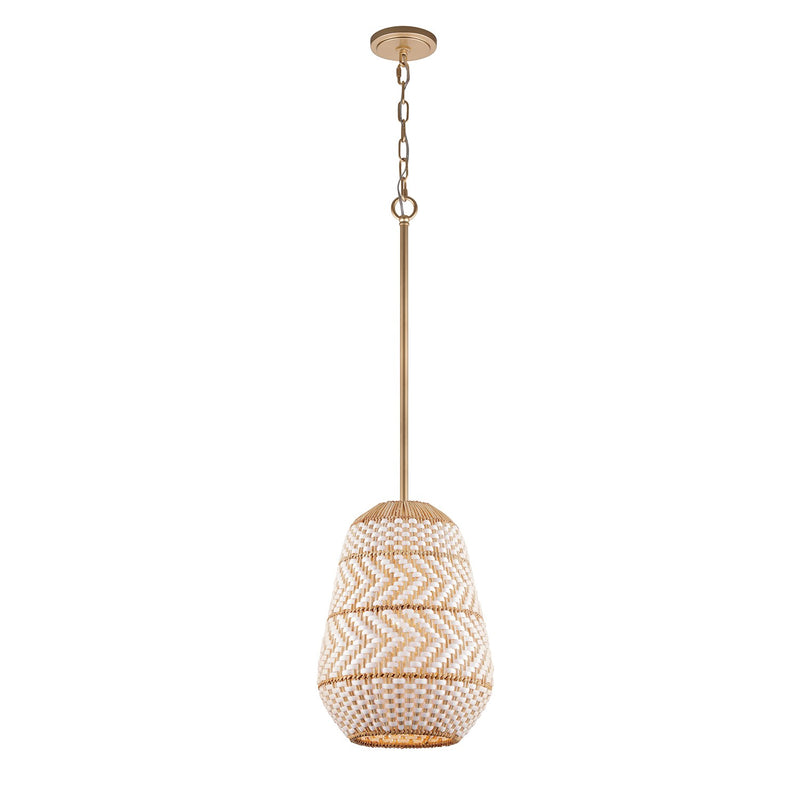 Zanzibar 1 Light 10" Pendant in Soft Gold