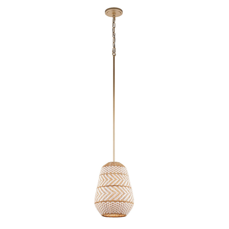 Zanzibar 1 Light 10" Pendant in Soft Gold
