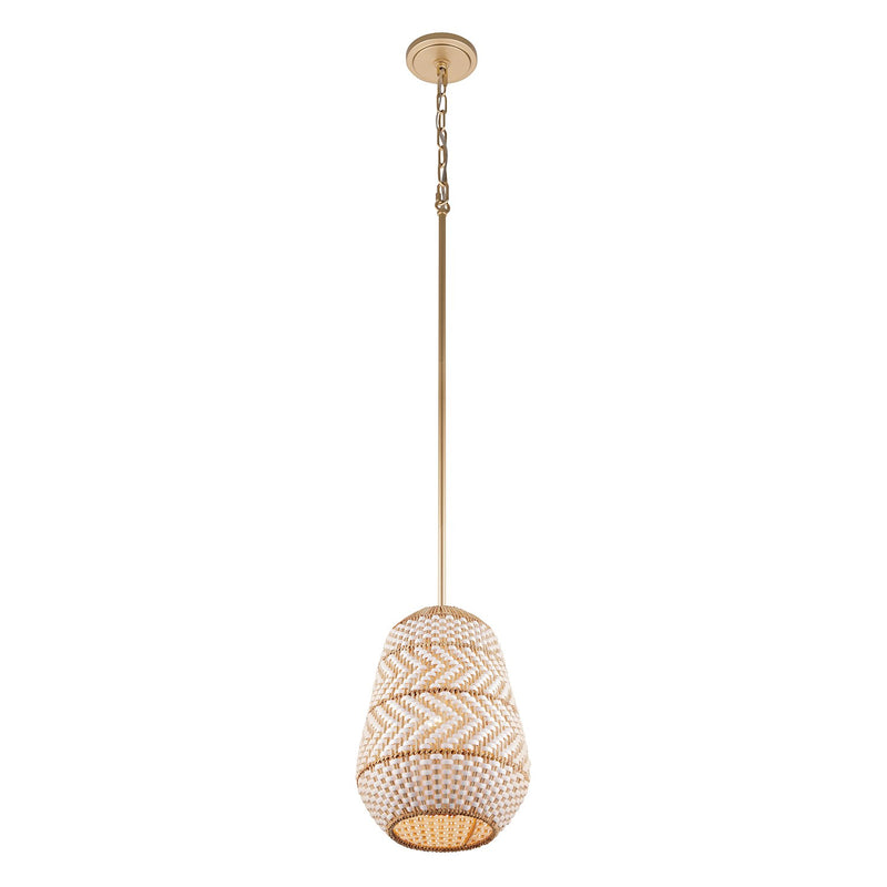 Zanzibar 1 Light 10" Pendant in Soft Gold