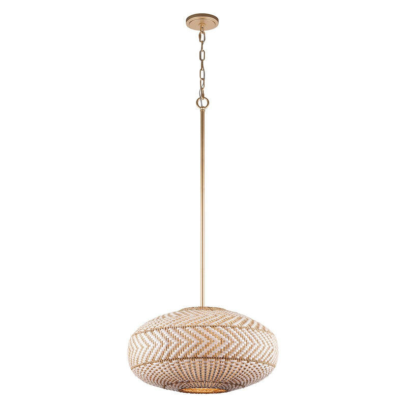 Zanzibar 4 Light 22" Pendant in Soft Gold