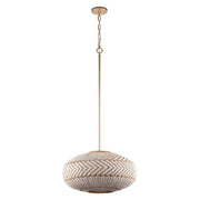 Zanzibar 4 Light 22" Pendant in Soft Gold