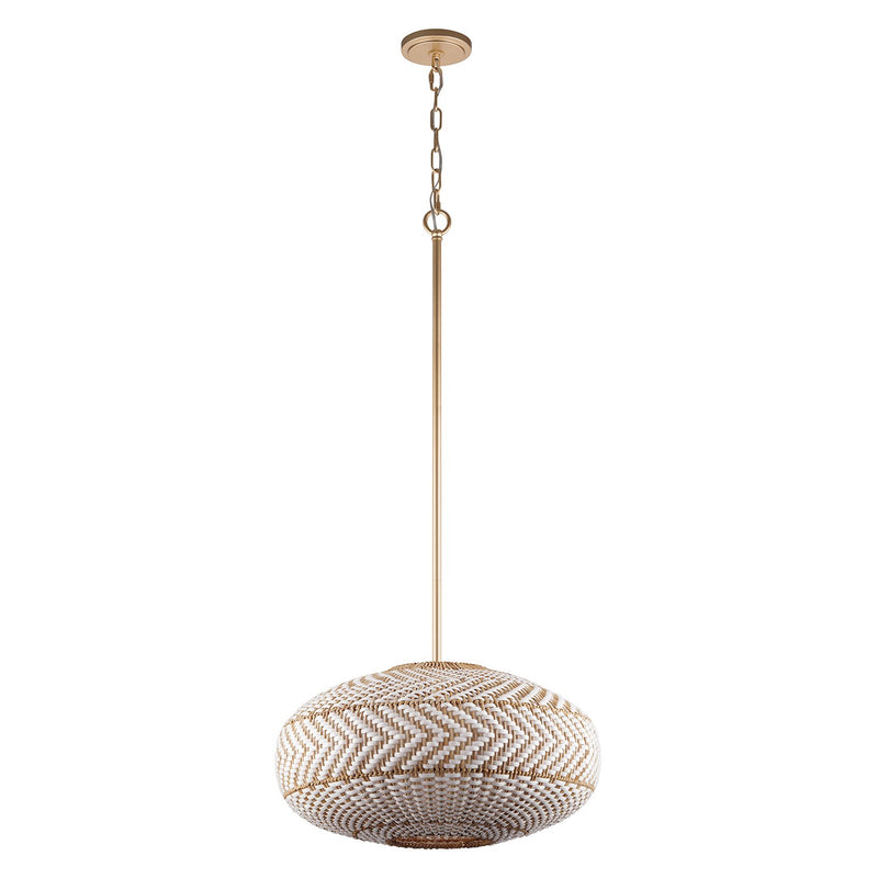 Zanzibar 4 Light 22" Pendant in Soft Gold