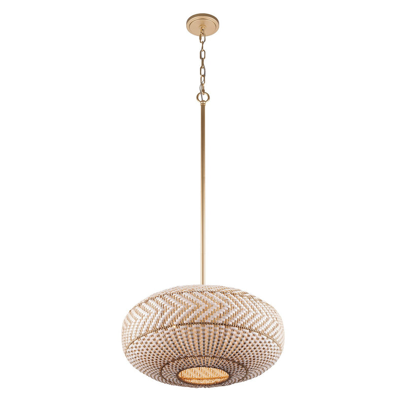 Zanzibar 4 Light 22" Pendant in Soft Gold