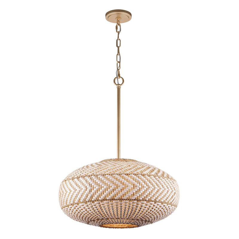 Zanzibar 4 Light 22" Pendant in Soft Gold