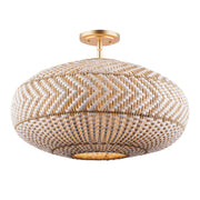 Zanzibar 4 Light 22" Semi Flush Mount in Soft Gold
