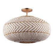 Zanzibar 4 Light 22" Semi Flush Mount in Soft Gold