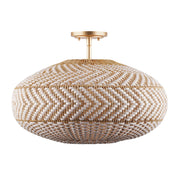 Zanzibar 4 Light 22" Semi Flush Mount in Soft Gold