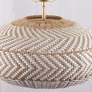 Zanzibar 4 Light 22" Semi Flush Mount in Soft Gold