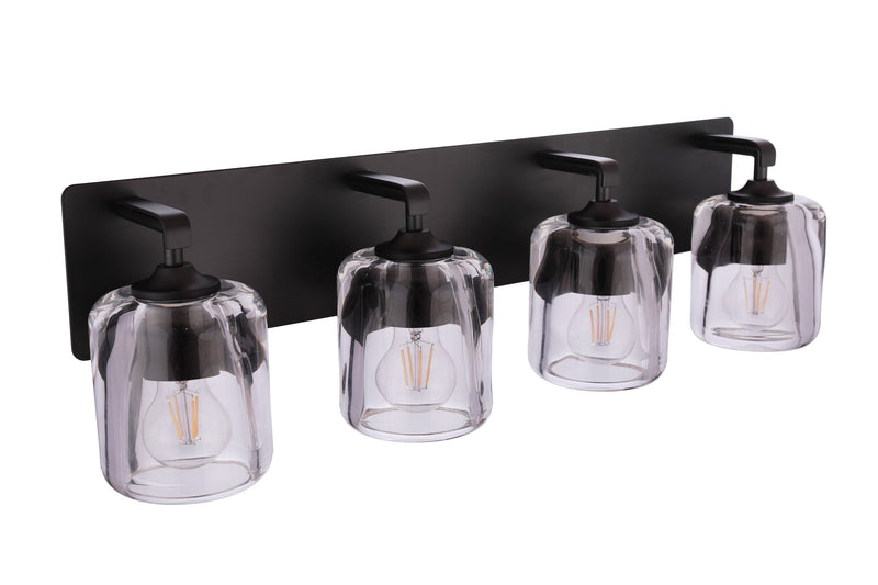 Andie 4 Light 28" Vanity in Flat Black