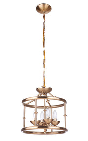 Marlowe 4 Light 14" Convertible Semi Flush in Satin Brass