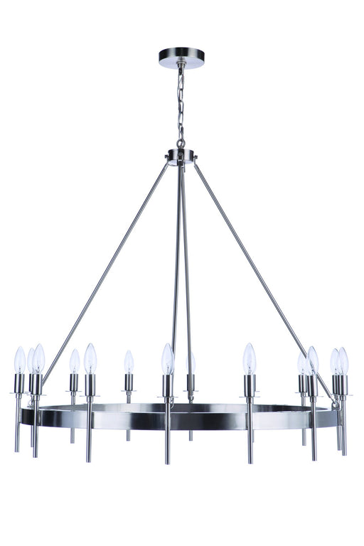 Larrson 14 Light 36" Chandelier in Brushed Polished Nickel