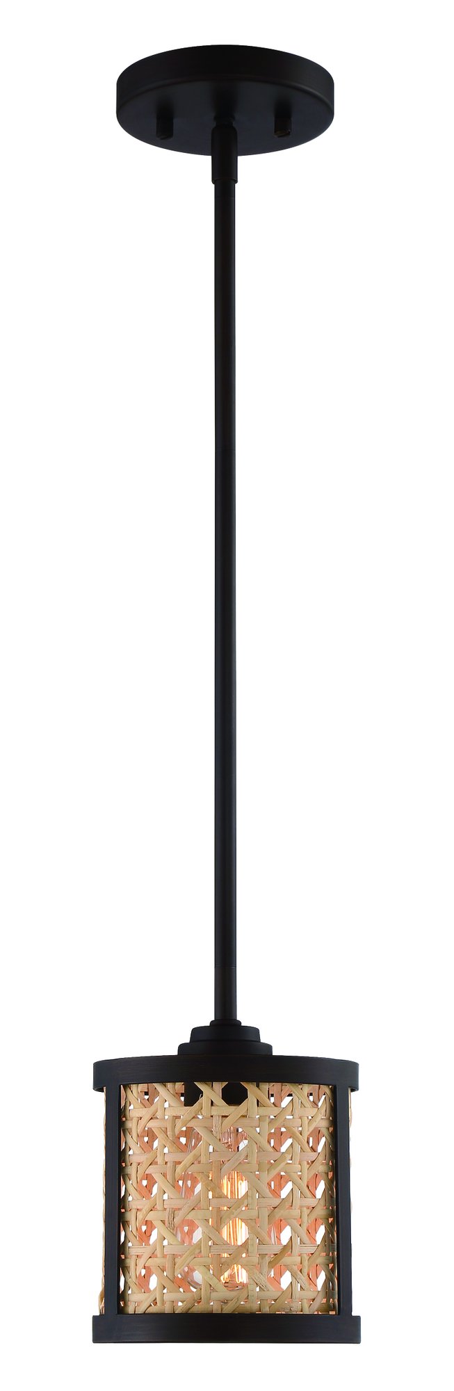 Malaya 1 Light 6" Mini Pendant in Aged Bronze Brushed