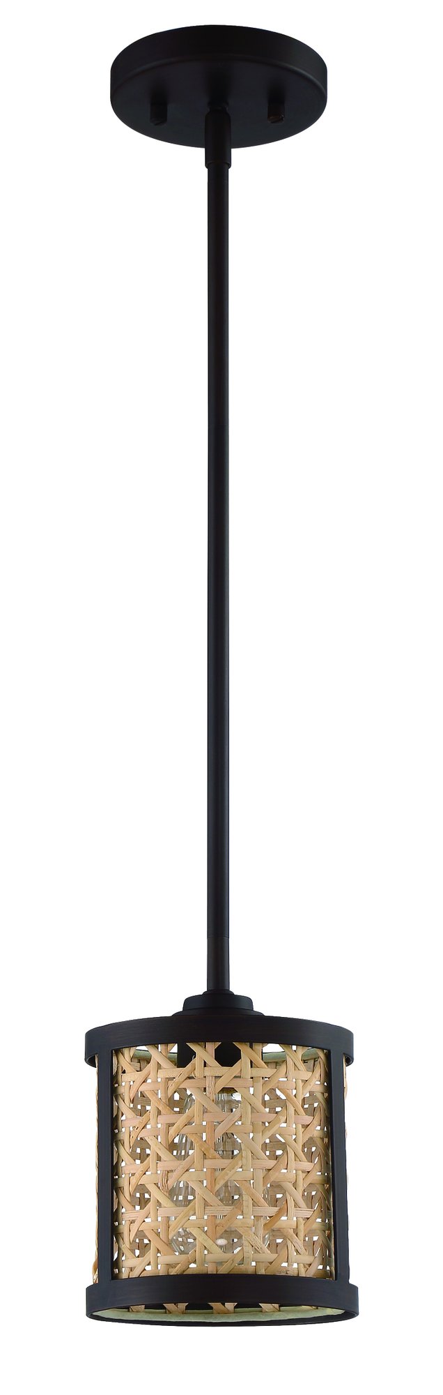 Malaya 1 Light 6" Mini Pendant in Aged Bronze Brushed