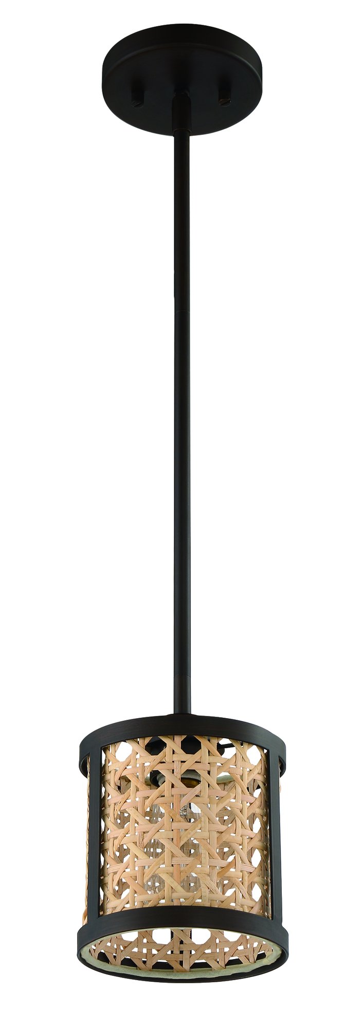 Malaya 1 Light 6" Mini Pendant in Aged Bronze Brushed