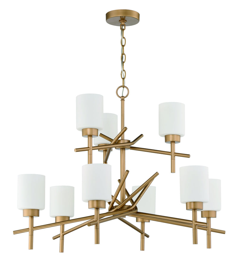 Cadence 9 Light 32" Chandelier in Soft Gold