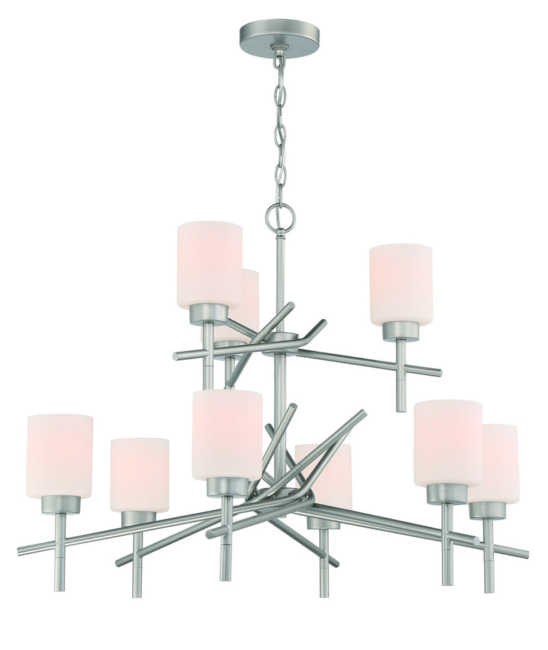 Cadence 9 Light 32" Chandelier in Satin Nickel