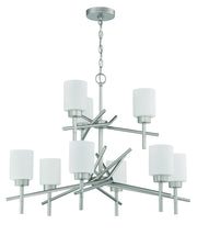 Cadence 9 Light 32" Chandelier in Satin Nickel
