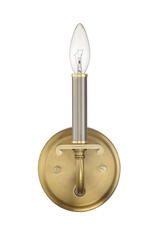 Stanza 1 Light 5" Wall Sconce in Brushed Polished Nickel/Satin Brass