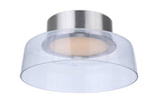 Centric 10.5" LED Flushmount in Brushed Polished Nickel