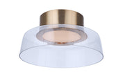 Centric 13.75" LED Flushmount in Satin Brass