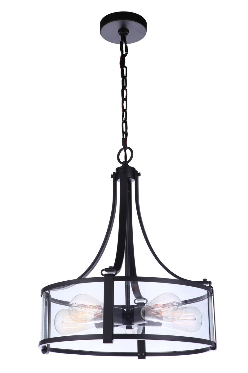 Elliot 5 Light 16.38" Pendant in Flat Black